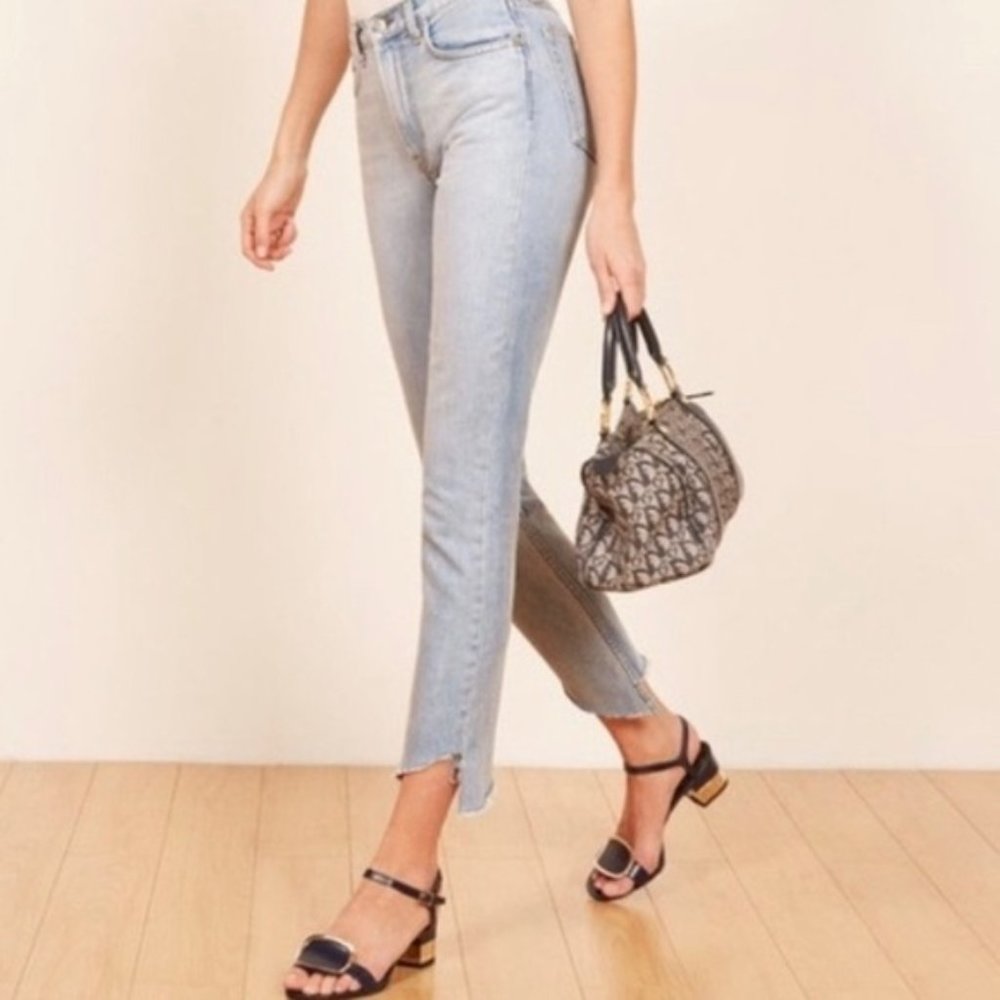 Reformation Julia Crop High Waist Cigarette Jeans